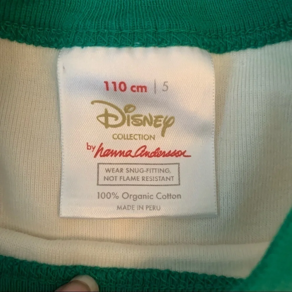 Hanna Andersson Holiday Disney Mickey And Minnie Pajama Top Size 5